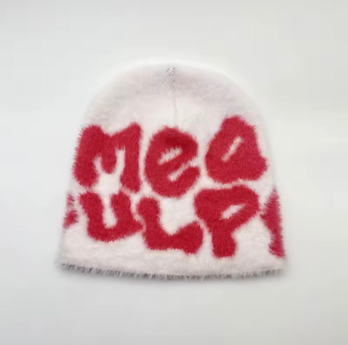 Unisex Autumn Funny Hat Mink Fur Winter Women's Cap With Letter Beanies Hat Men Warm Soft