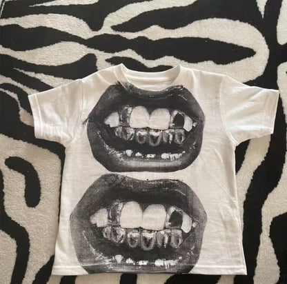 Y2K Baby Short Sleeve Top Gothic Street T-shirt Women's Leisure Basic T-shirt Women's