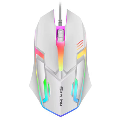 Wired 3 Keys Mouse Colorful Lighting Gaming and Office For Microsoft Windows