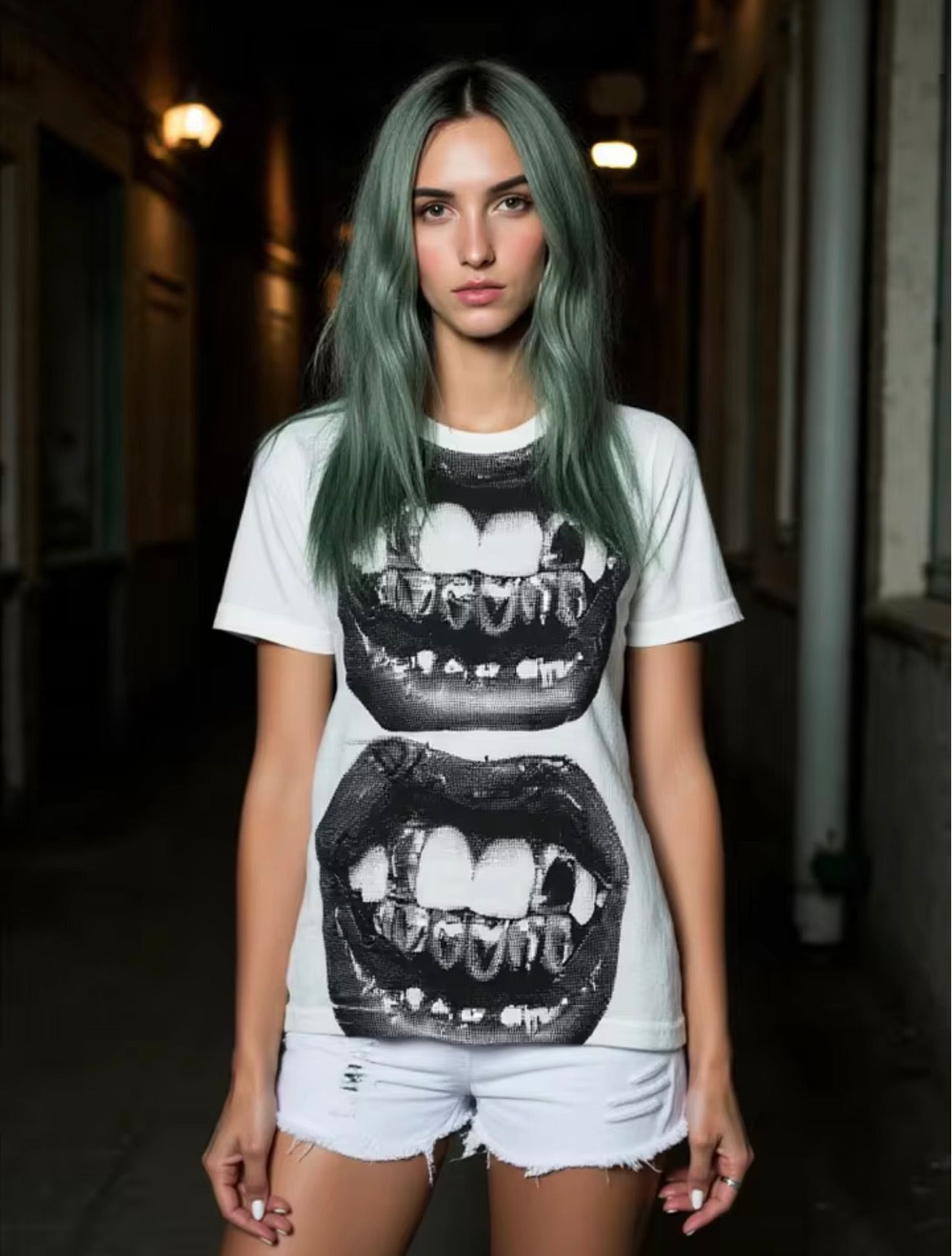 Y2K Baby Short Sleeve Top Gothic Street T-shirt Women's Leisure Basic T-shirt Women's