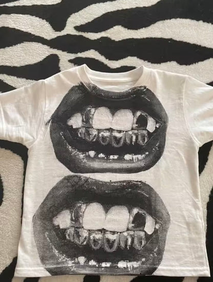 Y2K Baby Short Sleeve Top Gothic Street T-shirt Women's Leisure Basic T-shirt Women's