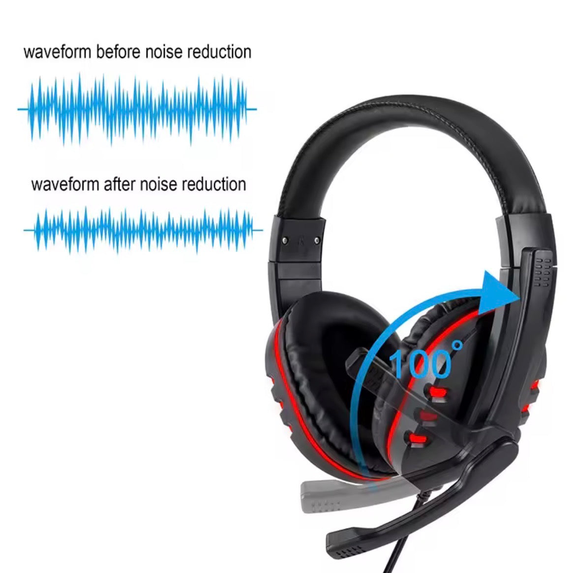 Headphones 3.5mm Wired Gaming Headset Earphones