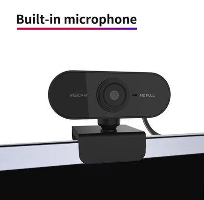 USB Webcam with Built-in Microphone, Plug and Play PC 360° Rotatable Camera