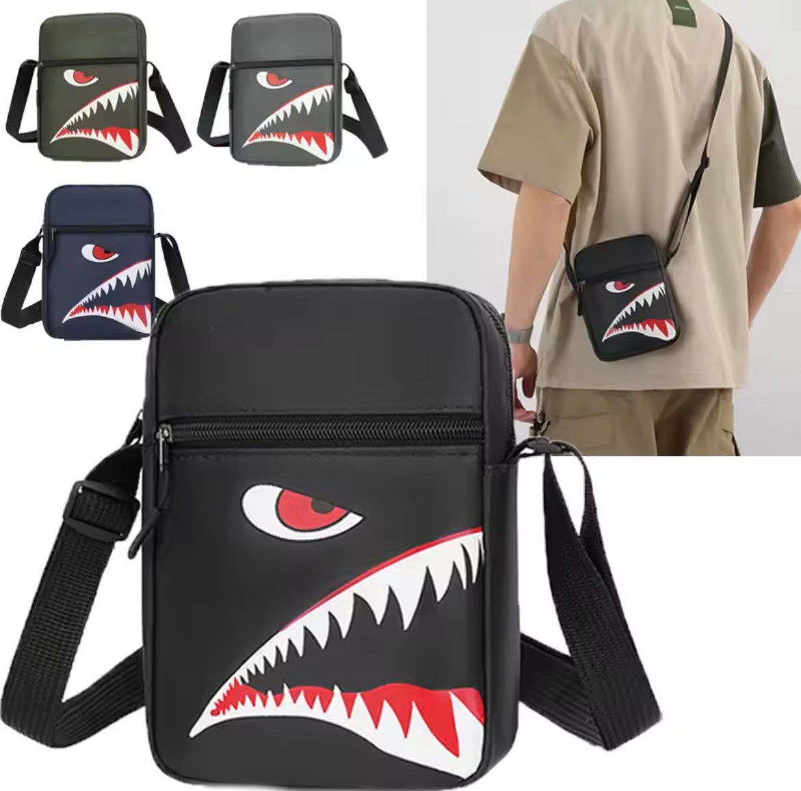 Men's Casual Oxford Shoulder Bag - Unisex Crossbody Phone Pouch with Adjustable Strap