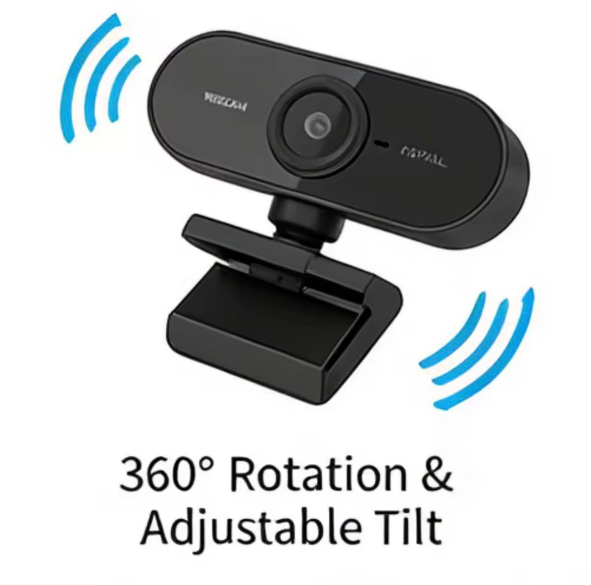 USB Webcam with Built-in Microphone, Plug and Play PC 360° Rotatable Camera